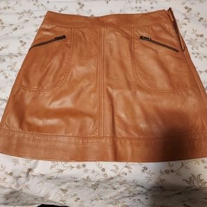 Halogen leather mini skirt. Size 0P